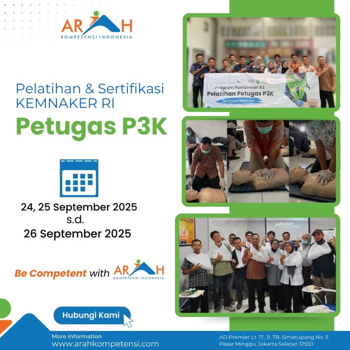 Public Training Petugas P3K Sertifikasi Kemnaker - September 2025