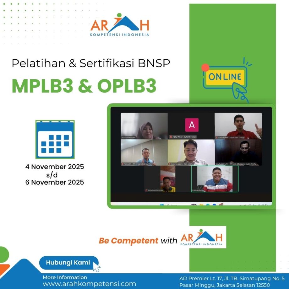 Pelatihan & Sertifikasi Kompetensi Pengelolaan Limbah B3, November 2025