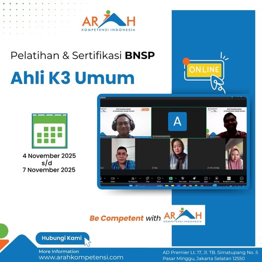 Pelatihan & Sertifikasi BNSP Kompetensi Ahli K3 Umum